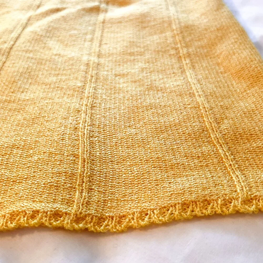 Vintage 60s Ami Yellow Black Knit Skirt Set